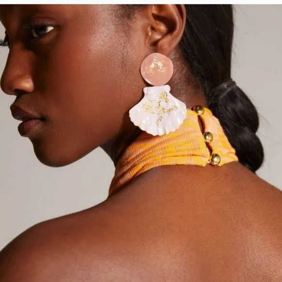 ANTHROPOLOGIE EVA FRANCO ORANGE TWIST HALTER TOP NWT SIZE LARGE - Picture 5 of 6